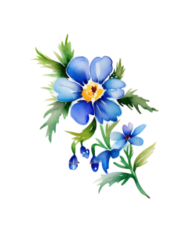 Fleur petrykivka bleue